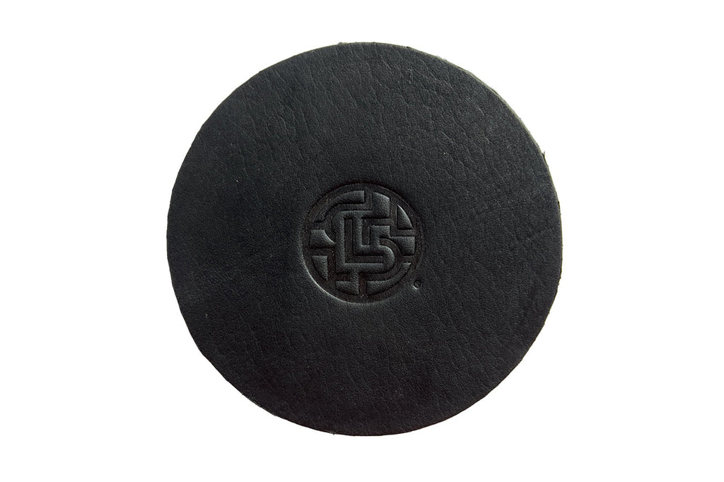 high quality leather coaster set - noire