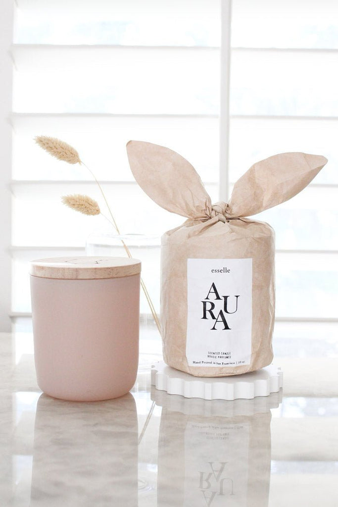 Teakwood & Leather Candle - esselleSF