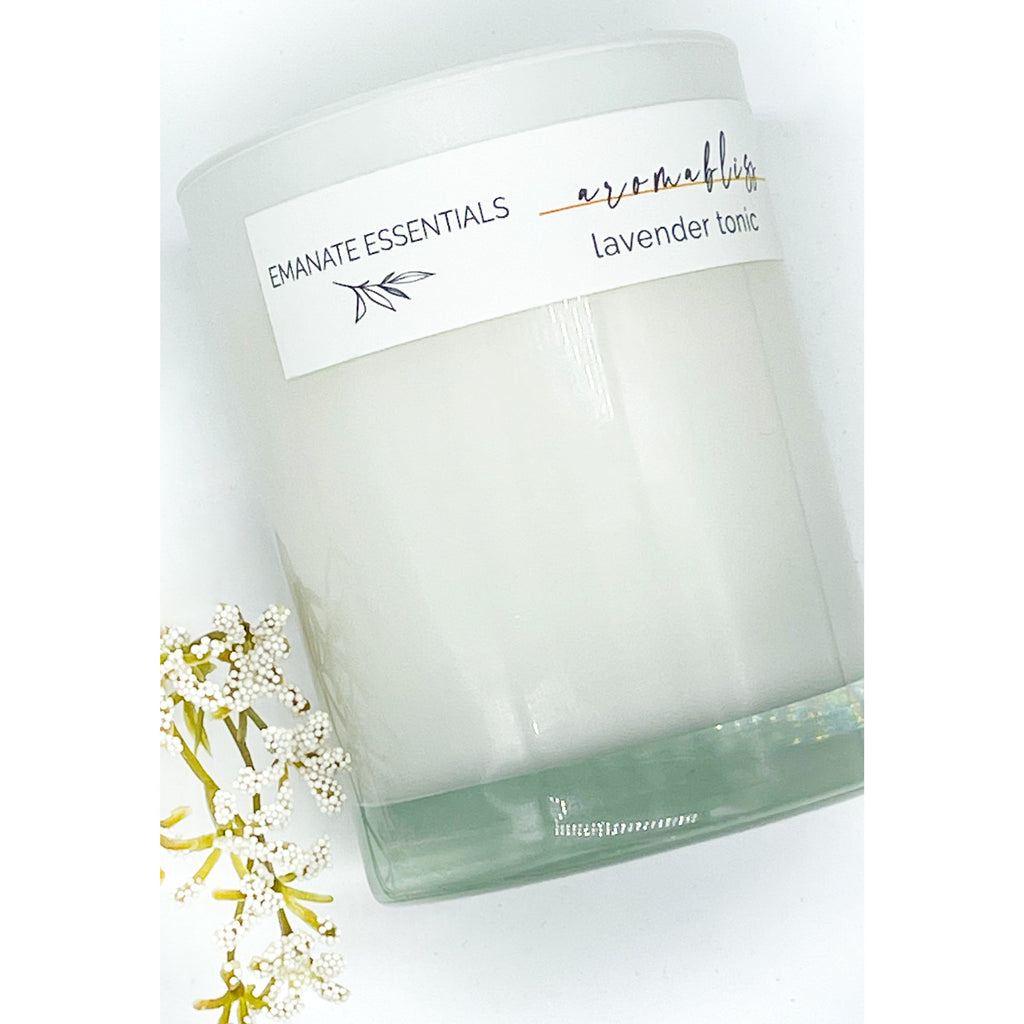 Lavender Verre Blanc Candle white candle coconut wax